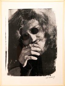 Stanley Mouse Signed Self-Portrait Vintage Black and White Lithograph 1980s