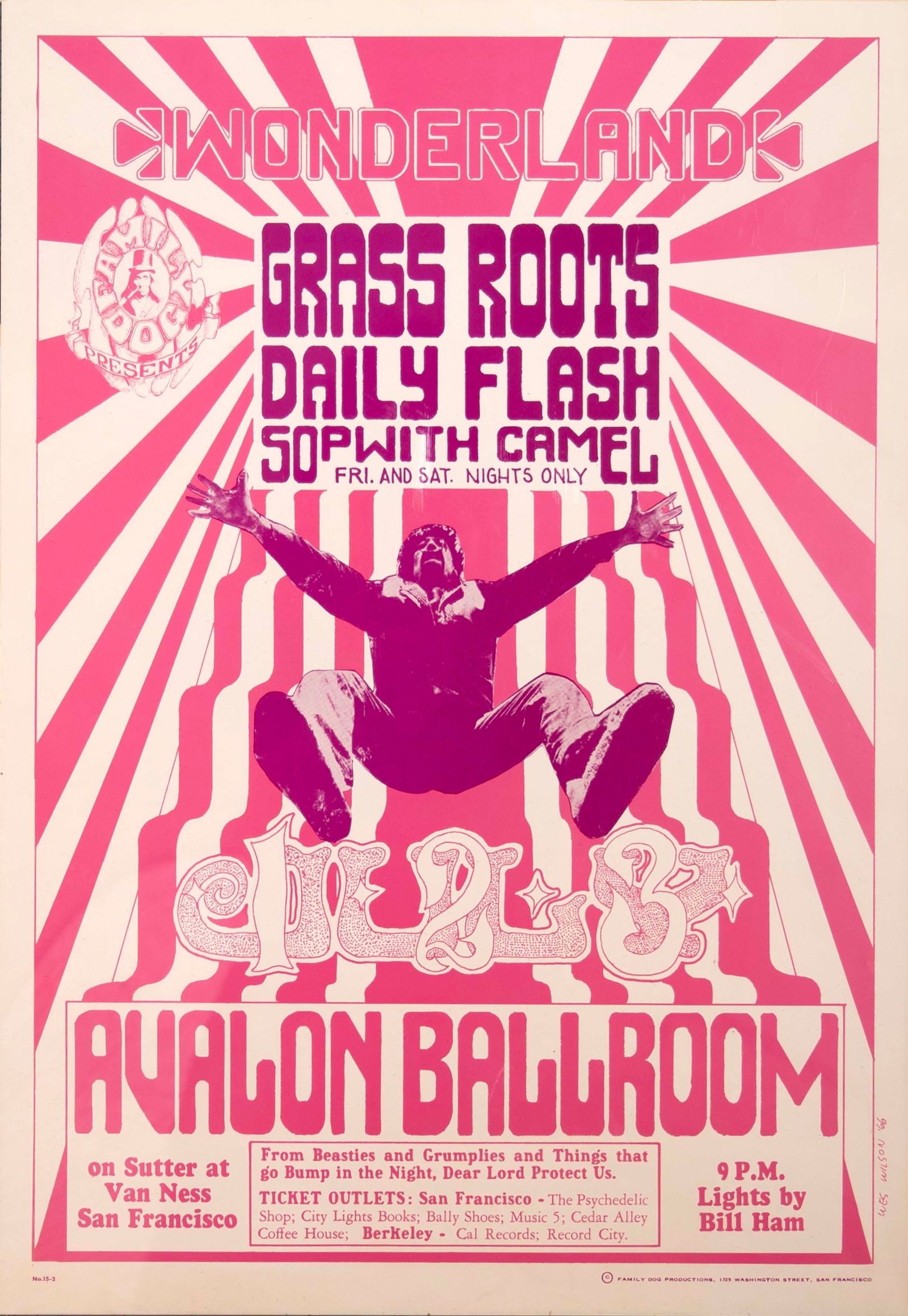 Wes Wilson Wonderland Grass Roots Daily Flash 1966 Vintage Lithographic Rock Concert Poster Framed (1 of 7)