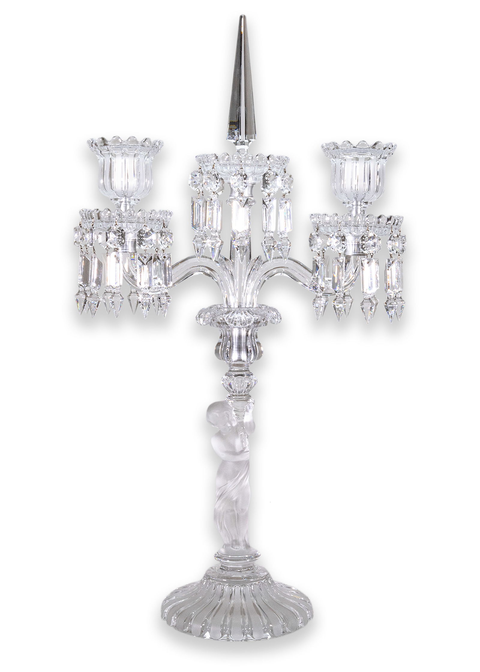 Baccarat Fine Crystal Candelabra Vintage Decorative Glass France 1970s (1 of 11)