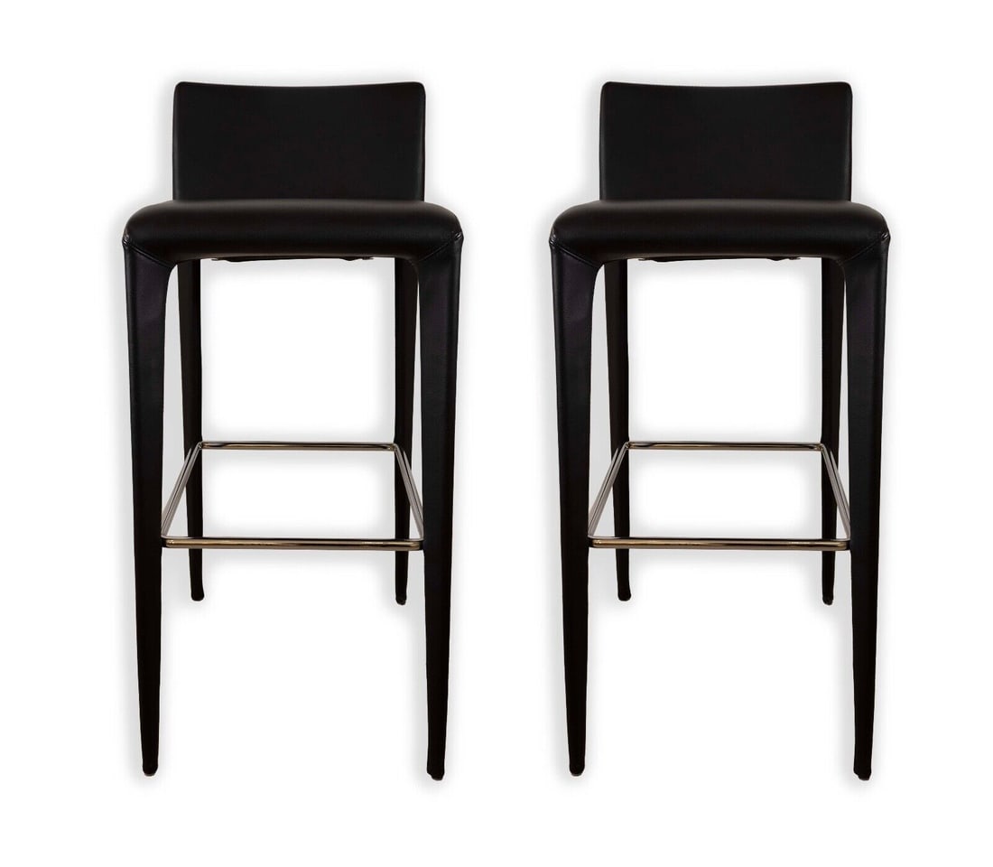 Bonaldo "Filly Too" Pair of Black Barstool Contemporary Modern (1 of 11)
