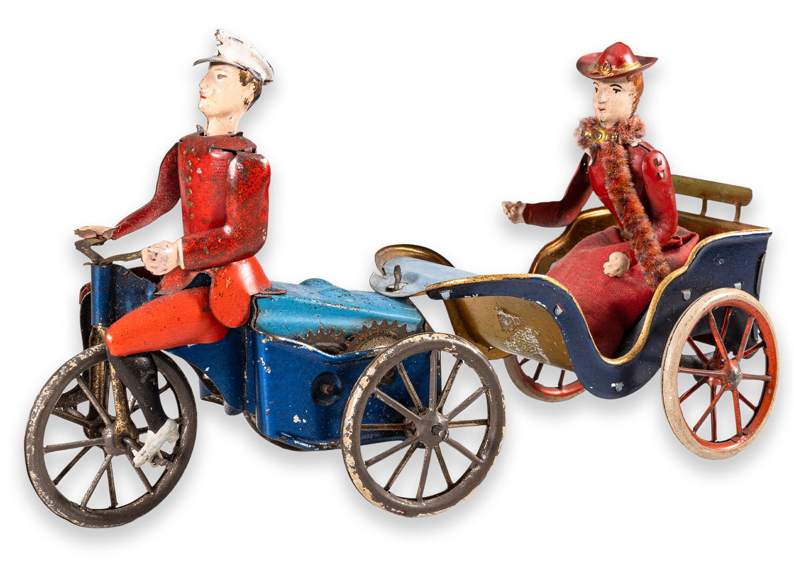 Lehmann Anxious Bride Windup Clockwork Tinplate Figure Antique Toy Germany 1920 (1 of 10)