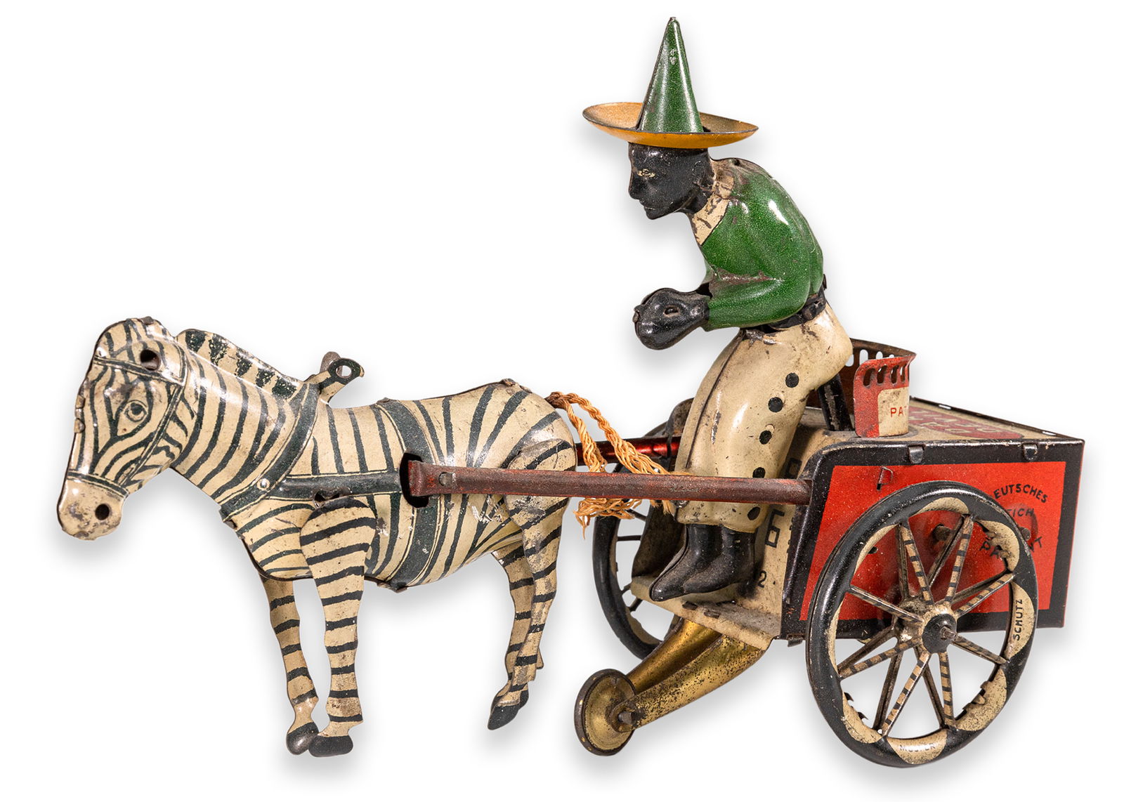 Lehmann Dare Devil (Functional) Zebra Windup Clockwork Tin Figure Antique Toy Germany 1920 (1 of 8)