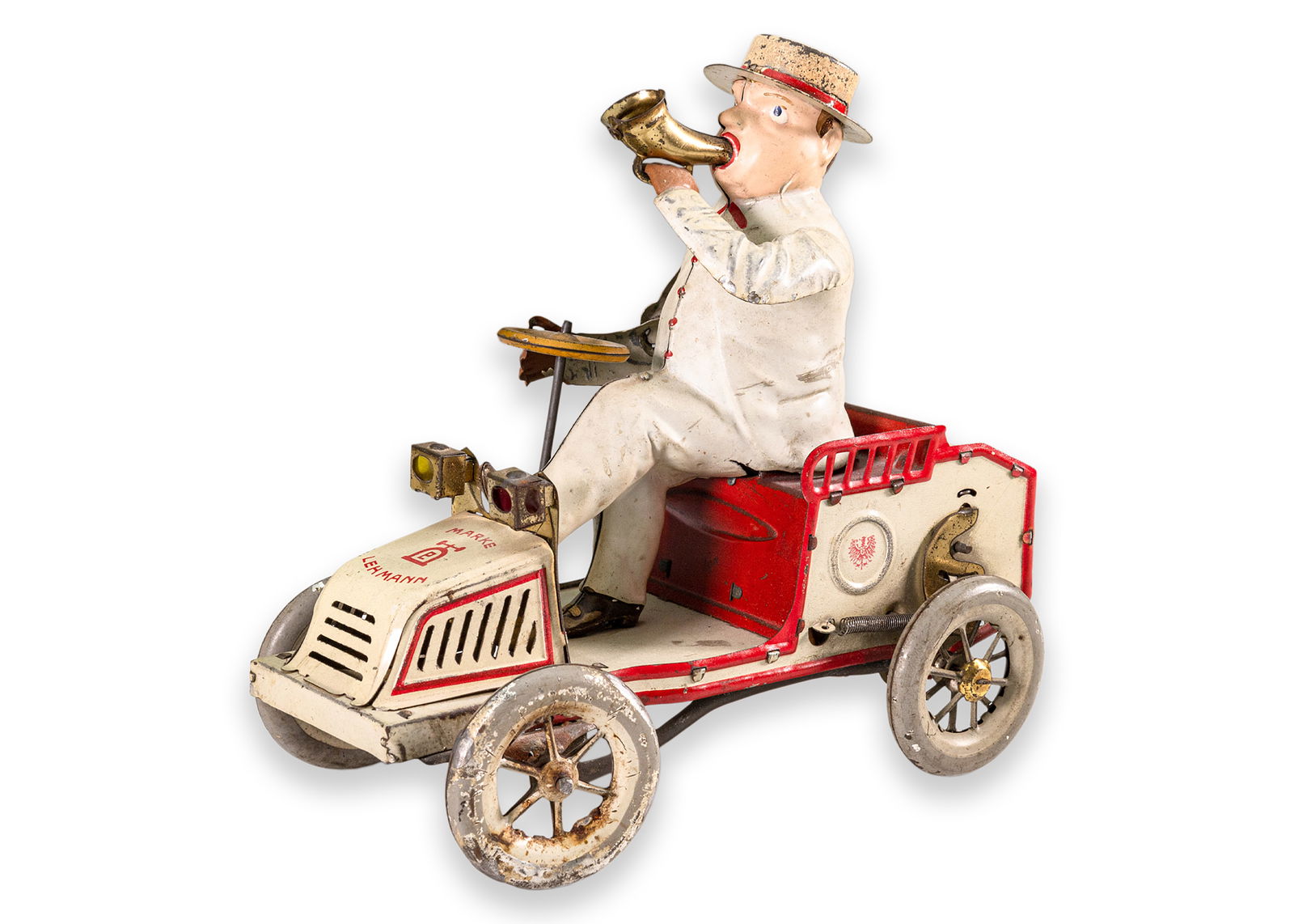 Lehmann Tut-Tut Windup Clockwork Tinplate Figure Antique Toy Germany 1920 (1 of 7)