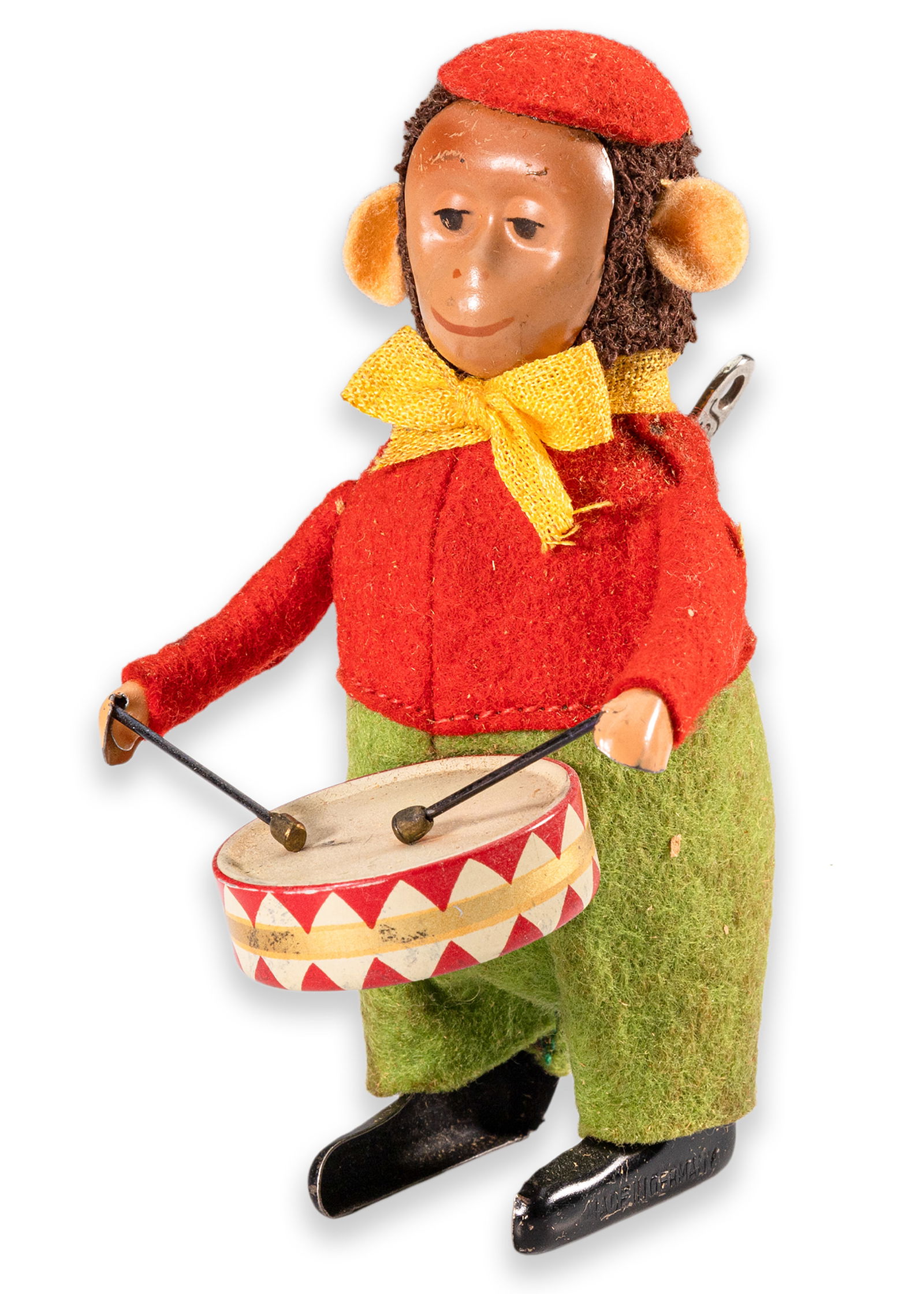 Schuco Solisto Monkey Drummer Antique Tin Windup Toy Germany 1930 (1 of 7)
