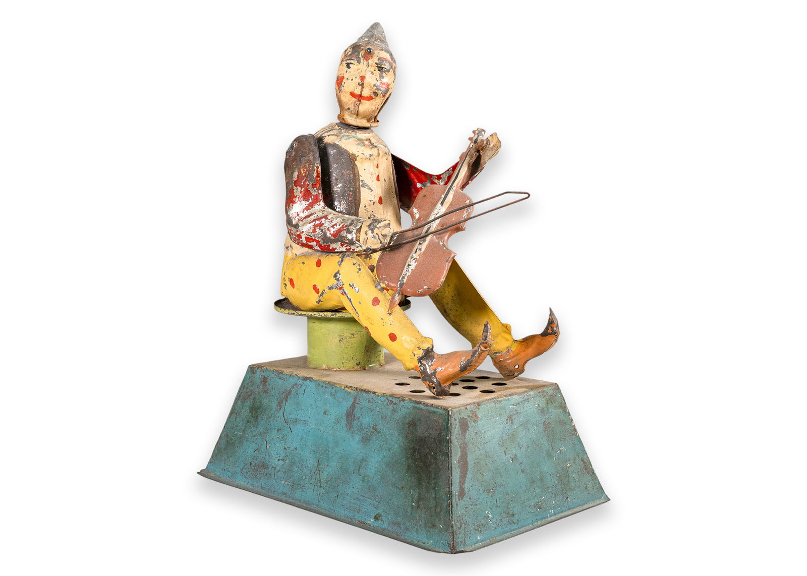 Gunthermann Circus Clown Fiddler Windup Clockwork Antique Tinplate Toy Germany 1880 (1 of 7)