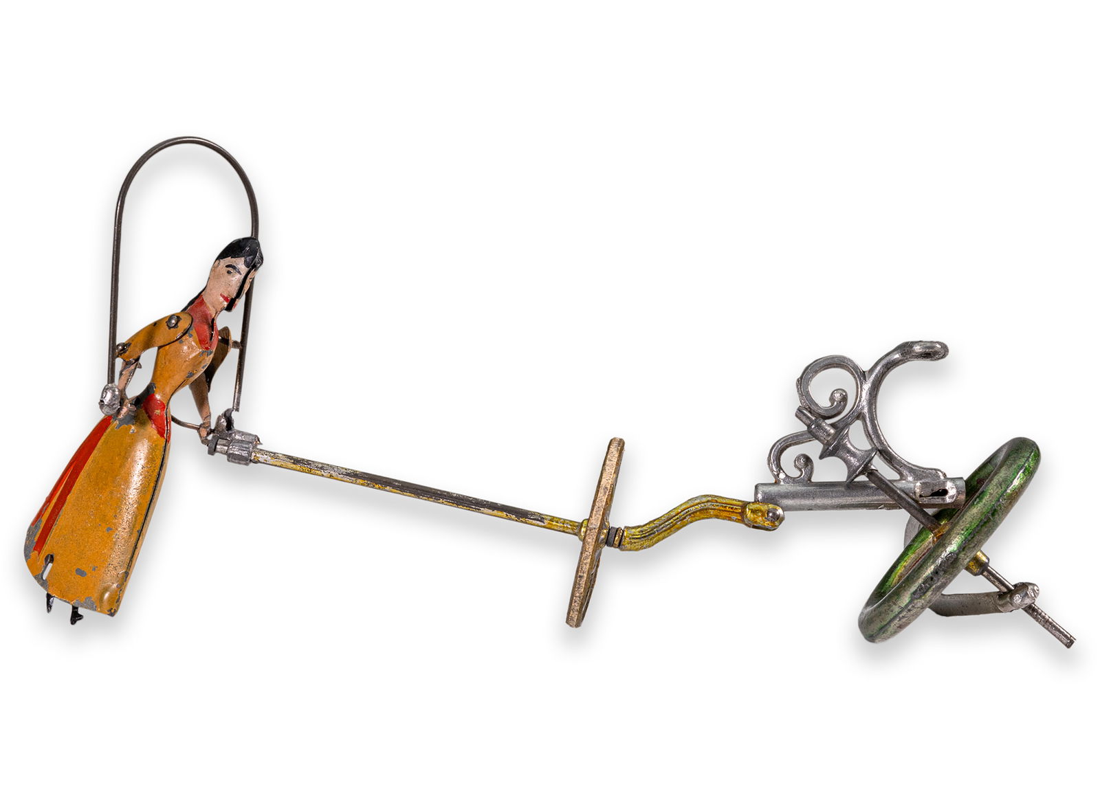 Gunthermann Skipping Girl Windup Clockwork Antique Toy Painted Tinplate Germany 1920 (1 of 4)