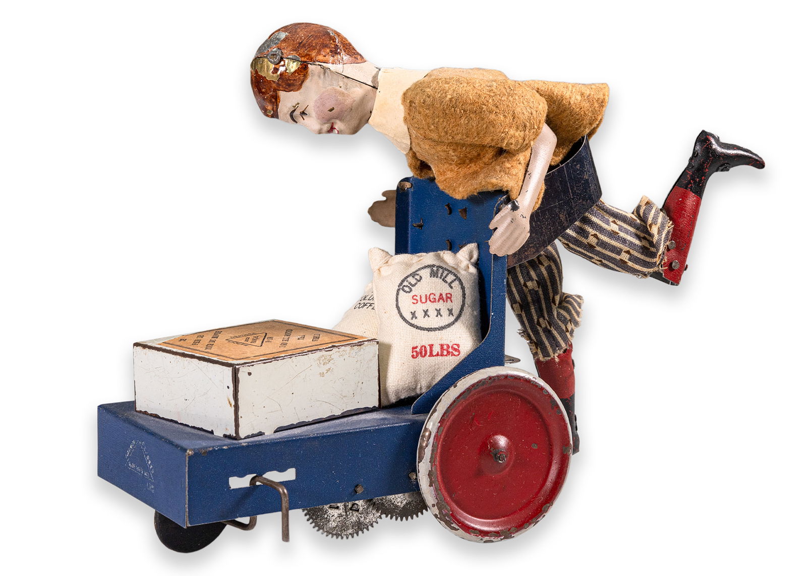Fernand Martin Le Petit Livreur Windup Clockwork Antique Tin Figure Toy France 1911 (1 of 7)