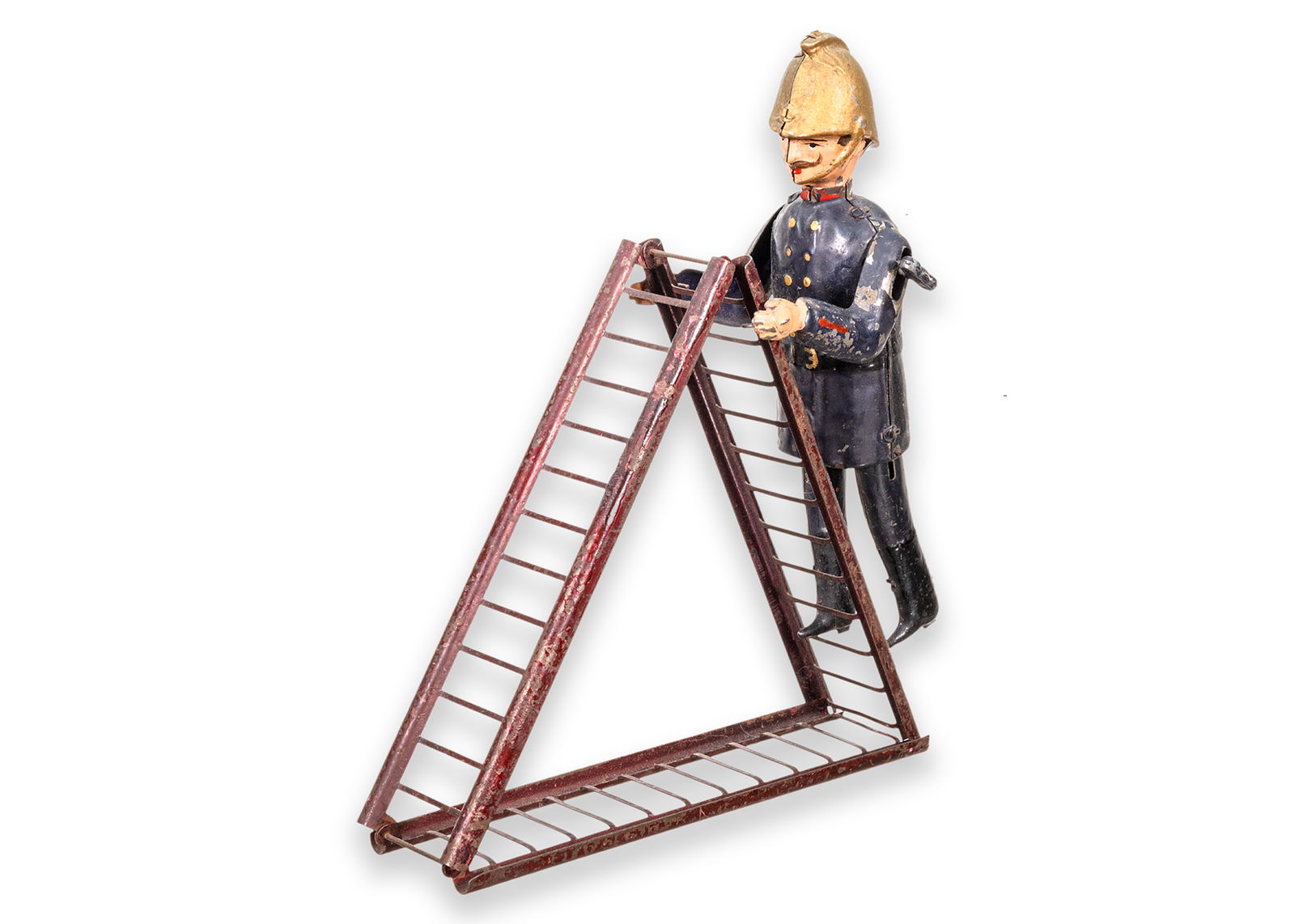 Fernand Martin Le Pompier a L’Echelle Windup Clockwork Antique Tin Figure Toy France 1904 (1 of 13)