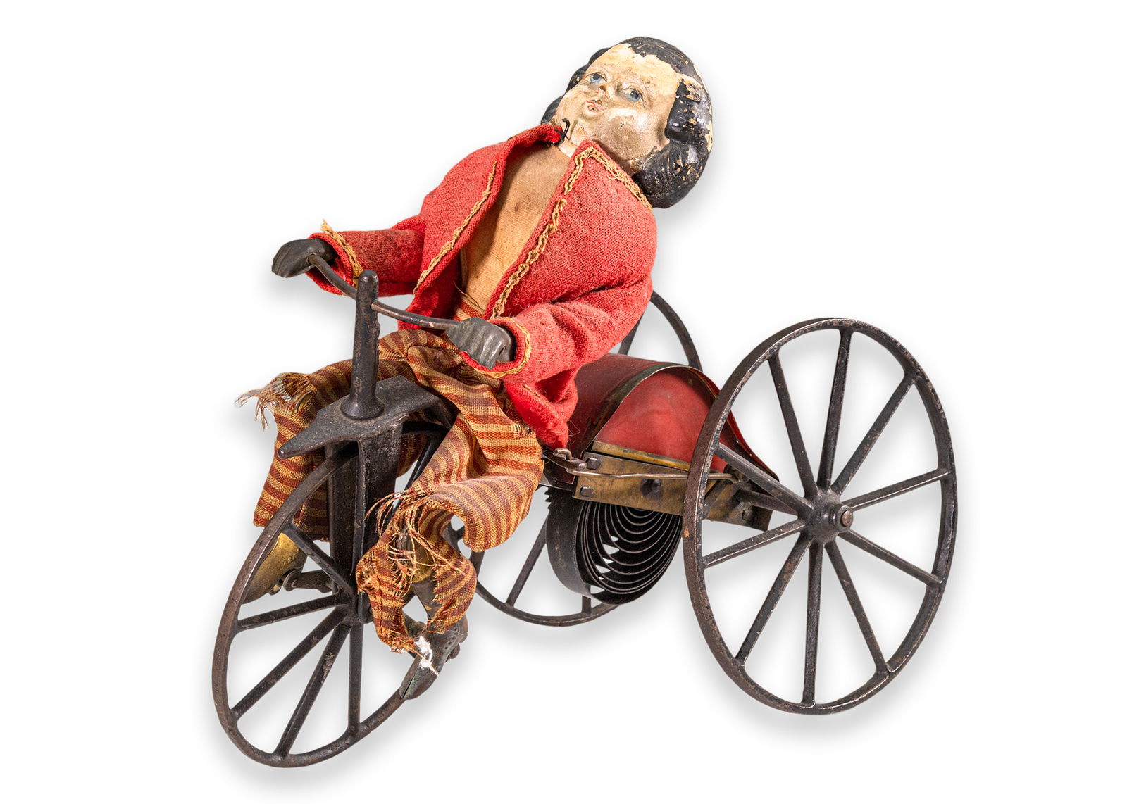Stevens & Brown Girl on Velocipede Clockwork Windup Antique Toy America 1870 (1 of 8)