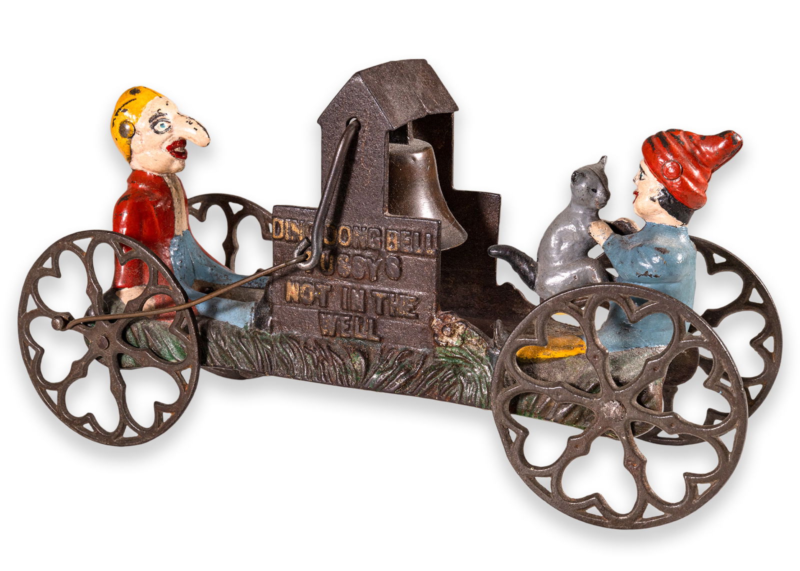 Gong Bell Toy Company Ding Dong Bell Pull Toy Antique Cast Iron Connecticut America 1905 (1 of 7)