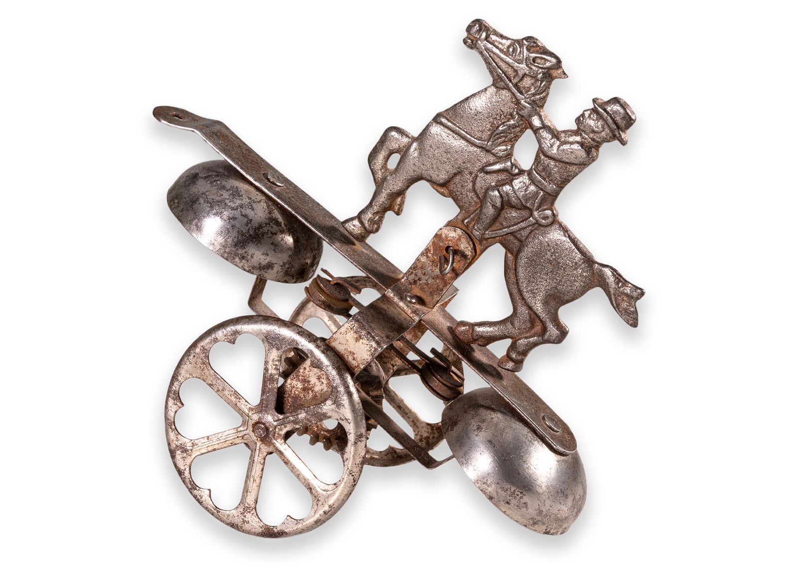 Watrous Mfg. Co. Teddy Roosevelt Bell Pull Toy Antique Cast Iron Connecticut America 1920 (1 of 6)