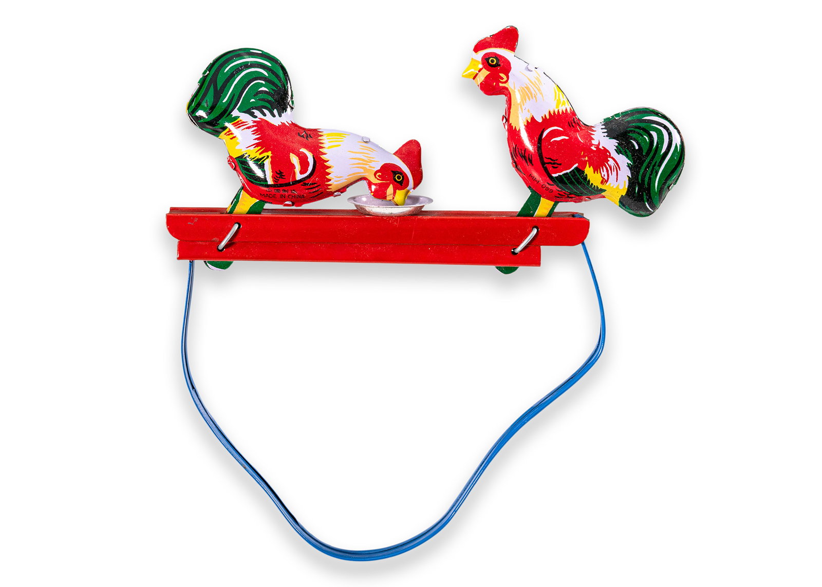 Shackman Pecking Chicks Tinplate Hand Action Toy Antique Collectables America 1950s (1 of 3)