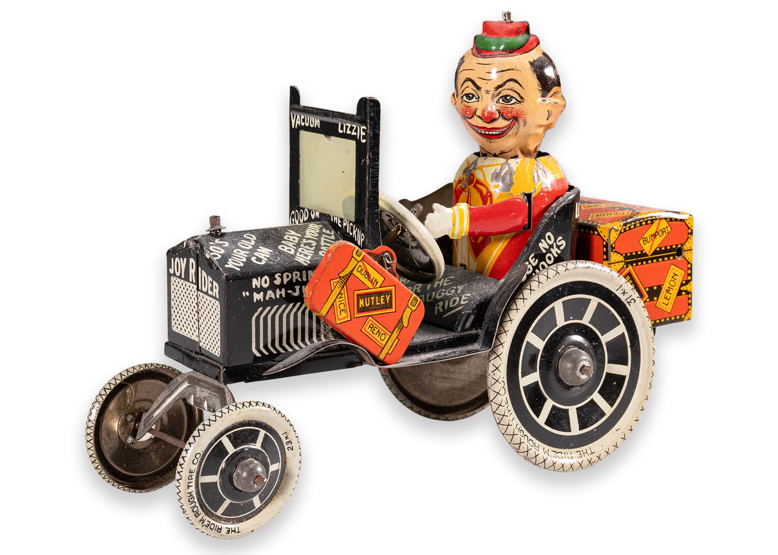 Louis Marx and Company Joy-Rider Car Windup Clockwork Antique Tinplate Toy Car America 1930 (1 of 12)