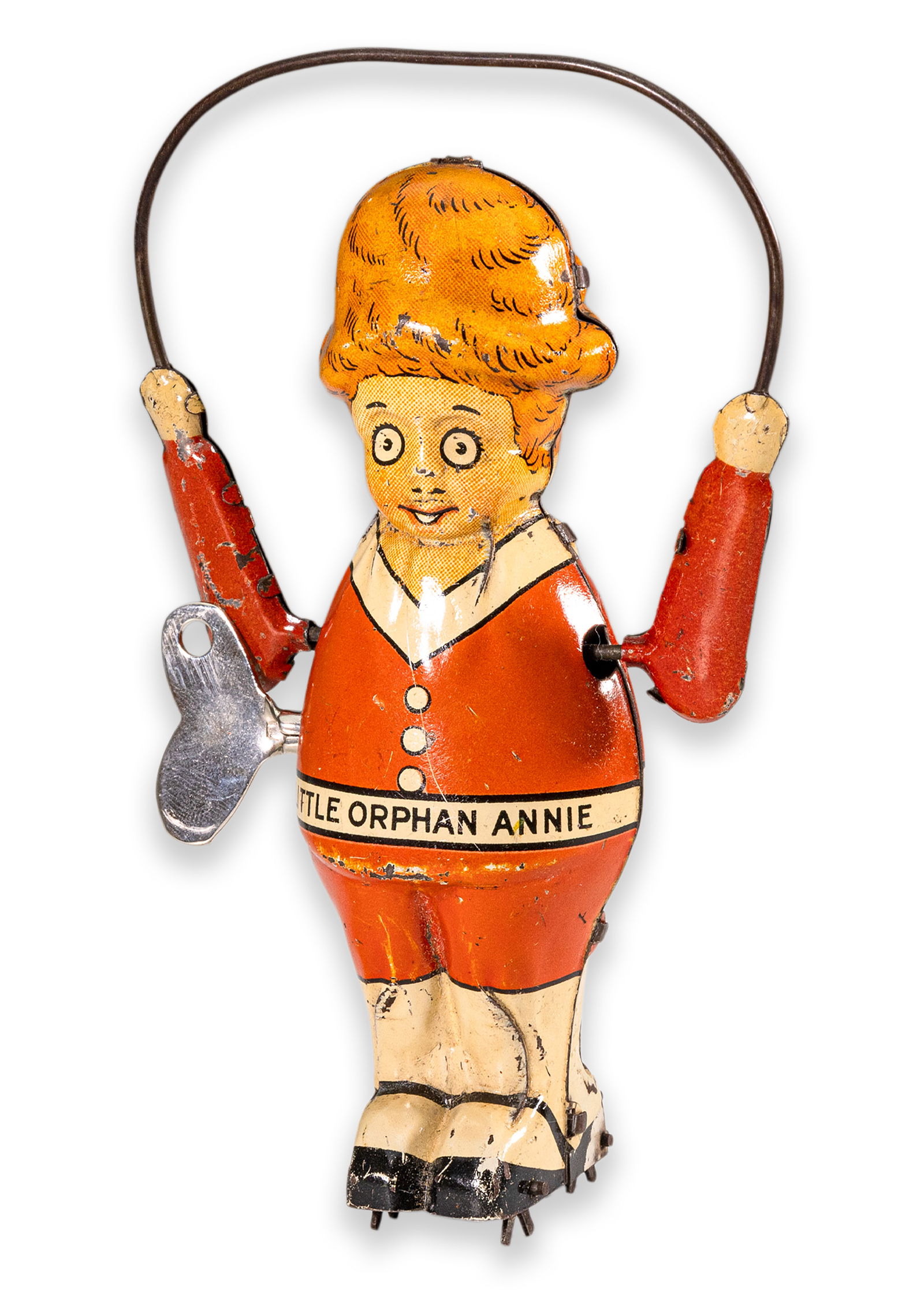 Louis Marx and Company Orphan Annie Skipping Rope Windup Tinplate Toy New York 1930 (1 of 7)