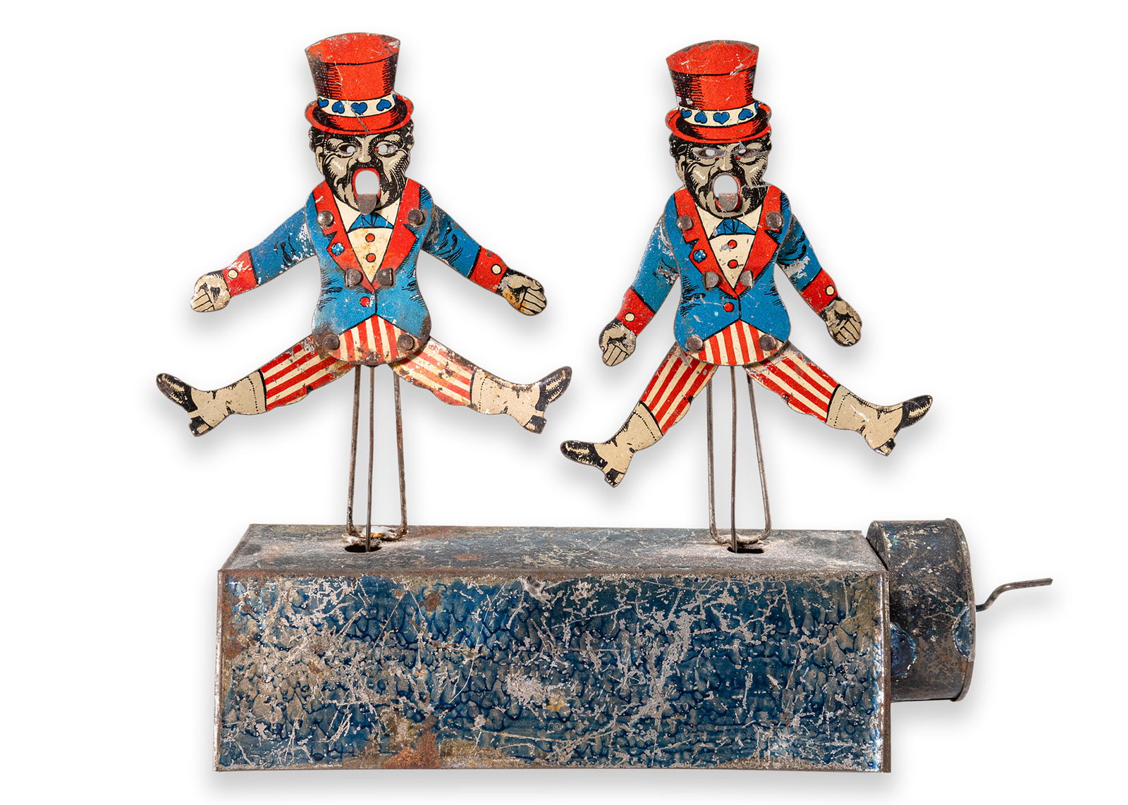 Vintage Uncle Sam Articulated Antique Tin Toy Dolls Lithographed Tinplate America 1920 (1 of 9)