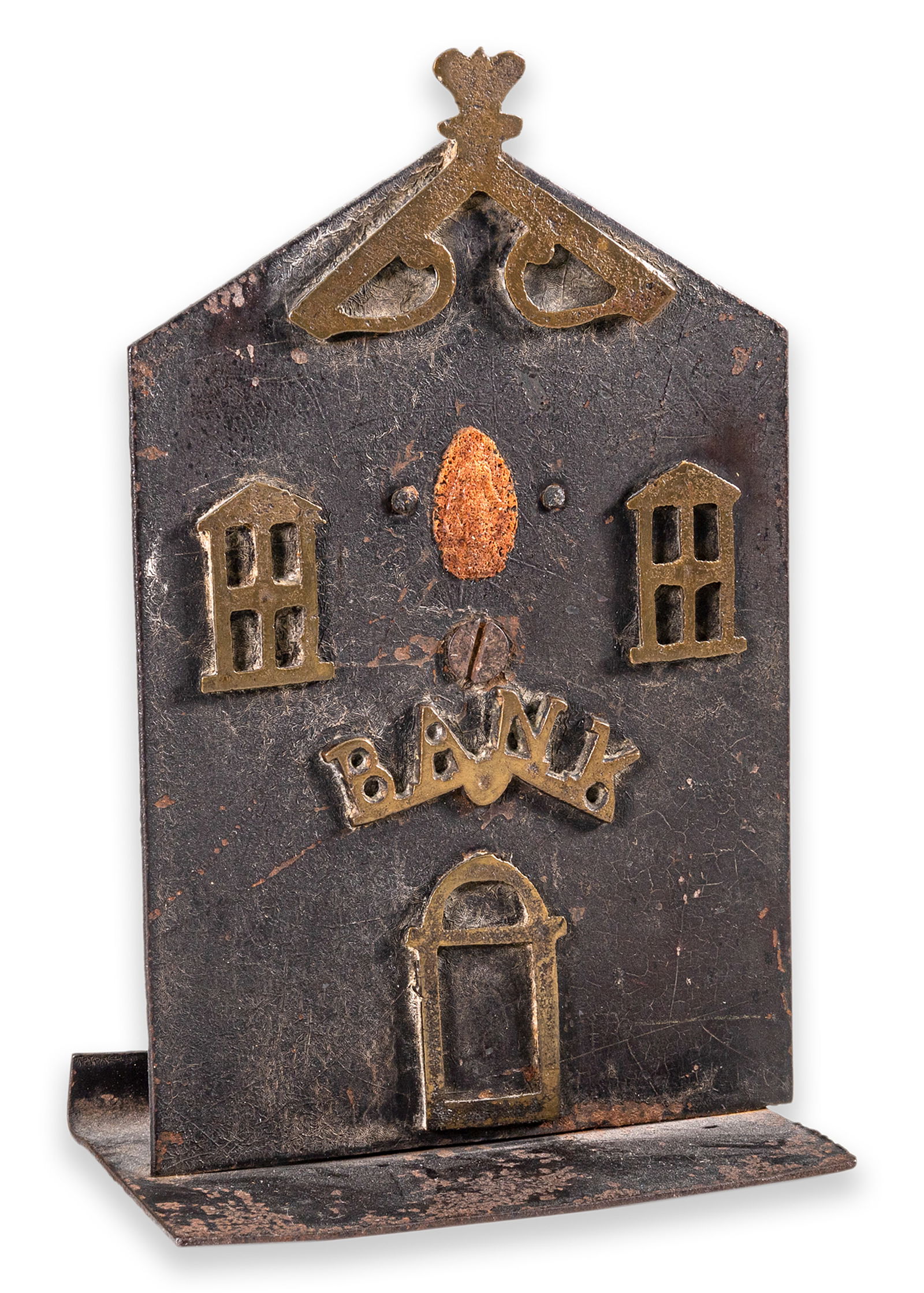 Victorian Brass and Iron Antique Bank Money Box Toy Collectables English 1880 (1 of 7)