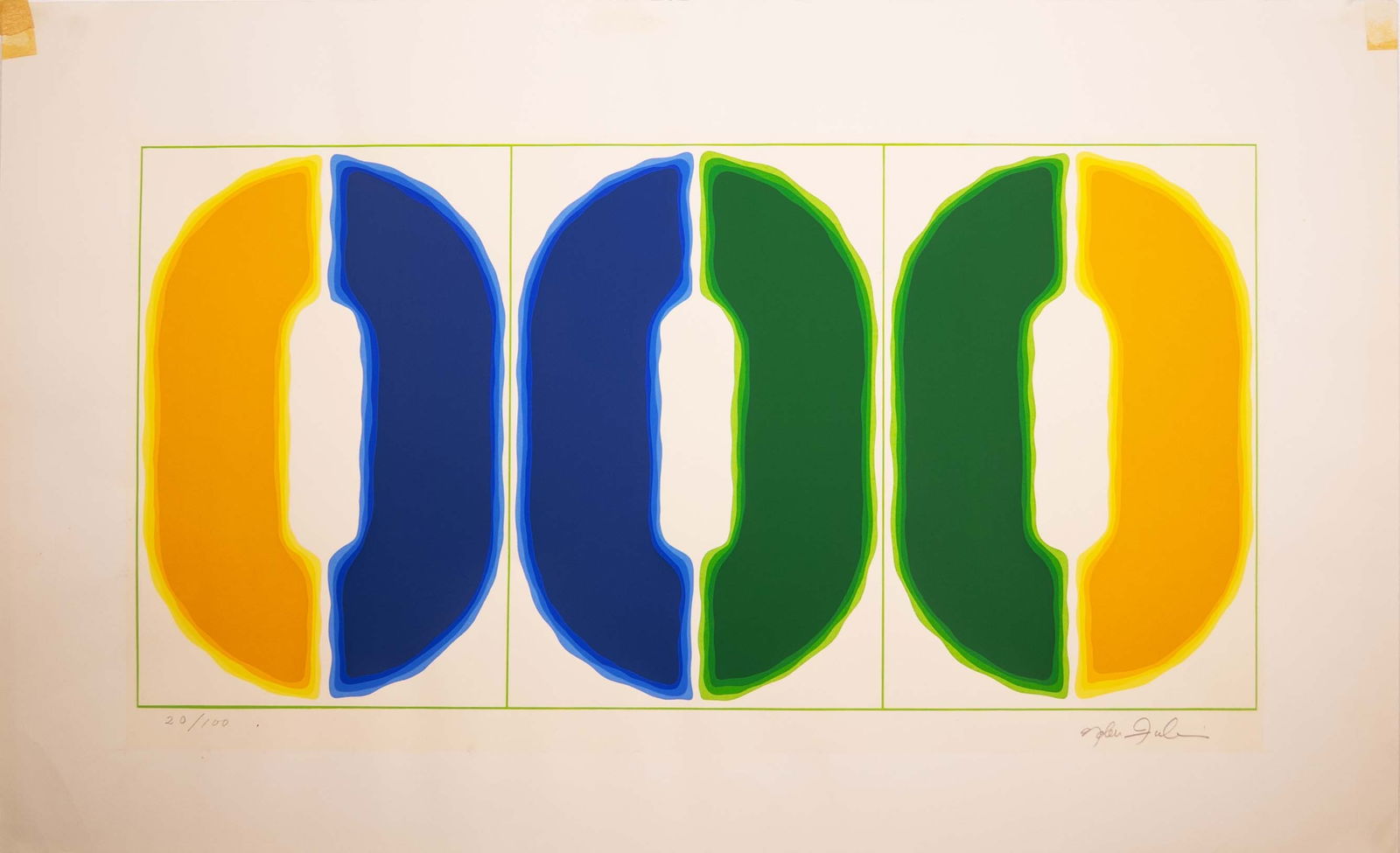 Nobu Fukui Untitled Signed Asian Modern Screenprint on Paper 20/100 Unframed 1970s (1 of 9)