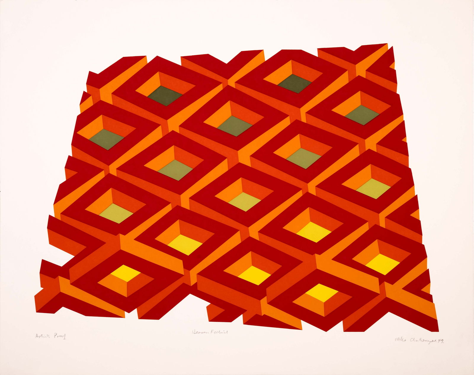 Michael Challenger Heaven Forbid Signed Modern Silkscreen on Paper Artist’s Proof Unframed (1 of 8)