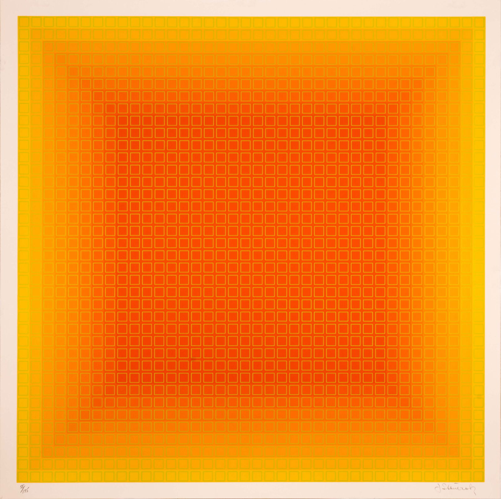 Julian Stanczak Filtration Signed Op Art Modern Serigraph on Paper 55/175 Framed 1978 (1 of 9)