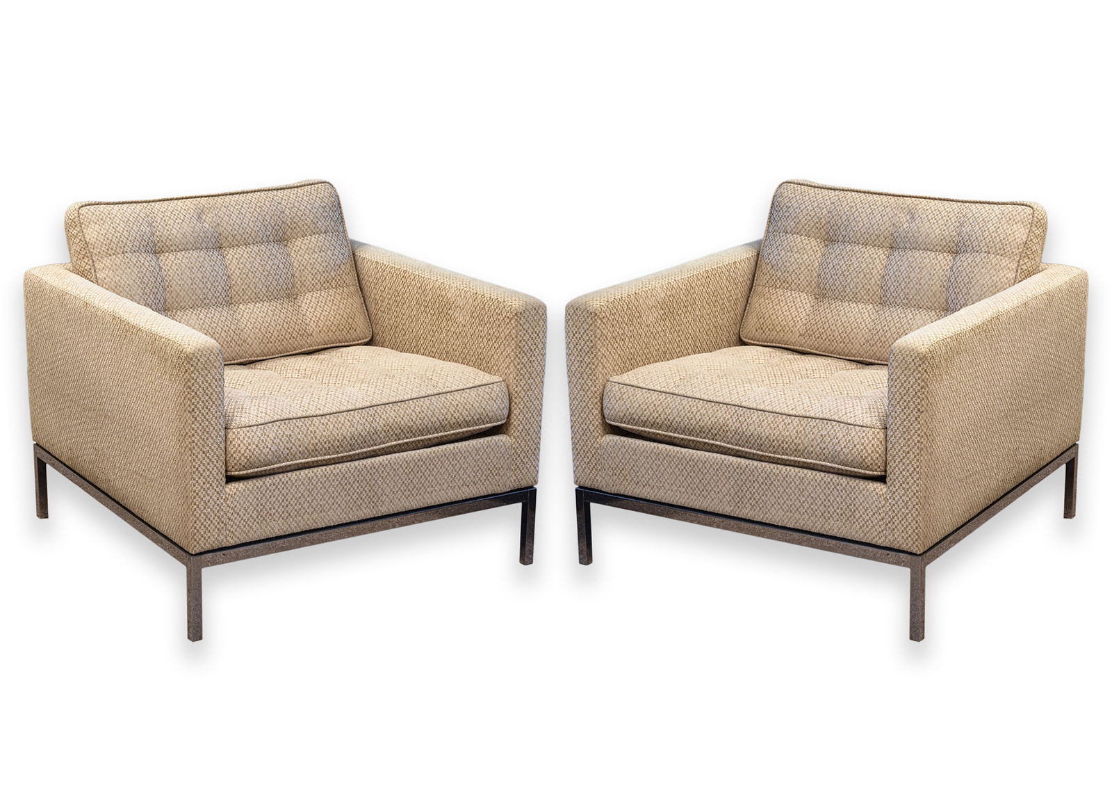 Florence Knoll Pair of Relaxed Armchairs Mid Century Modern Furniture 1960s Pair 2 (1 of 13)