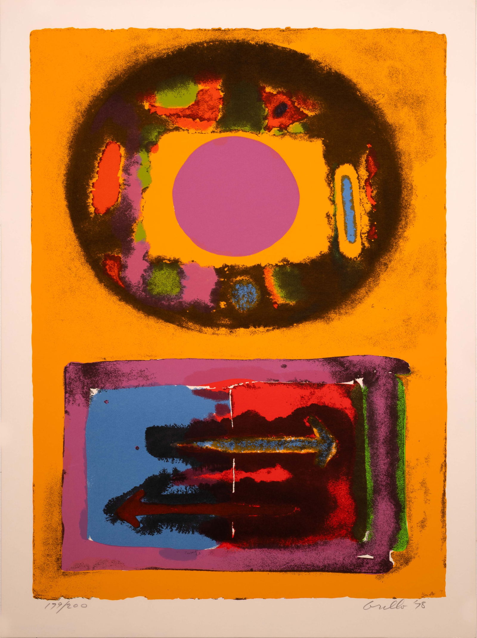 John Grillo Tantra Abstractions Signed Postmodern Abstract Lithograph 179/200 Unframed 1978 (1 of 10)