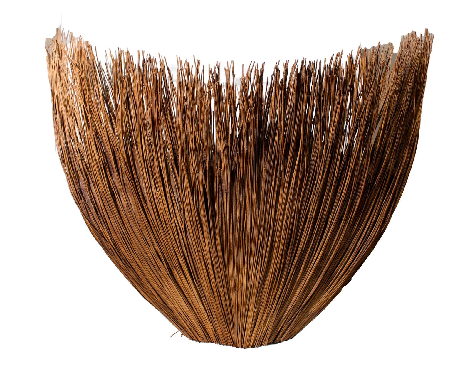 Mary Merkel-Hess Signed Untitled Brown Basket Contemporary Paper and Twig Textile Art Sculpture (1 of 8)