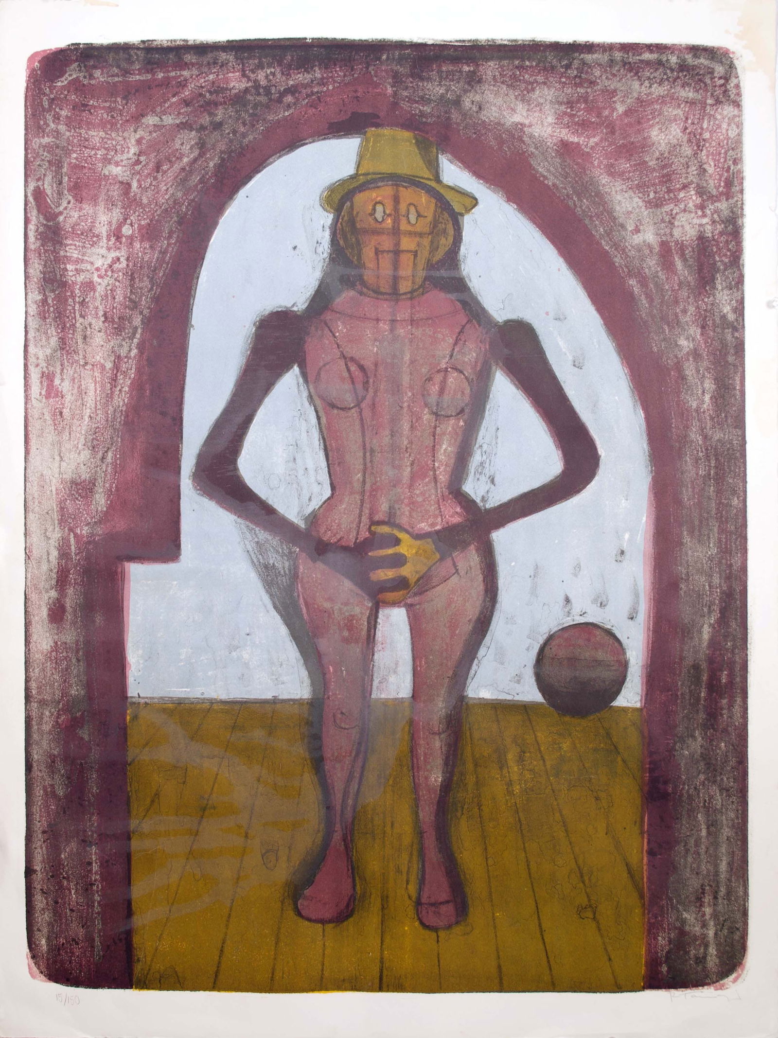 Rufino Tomayo Femme Au Rollant Rose Signed Modern Figurative Lithograph 15/150 Unframed 1968 (1 of 7)