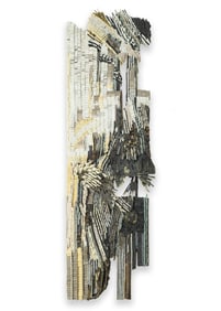 Glen Michaels Large Mosaic Wall Sculpture Assemblage Ceramic, Stone, Bronze