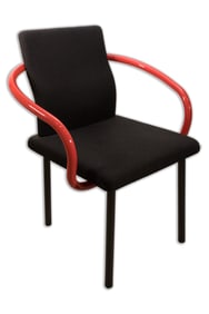 Ettore Sottsass for Knoll Mandarin Postmodern Tubular Steel Dining Chair 1990s
