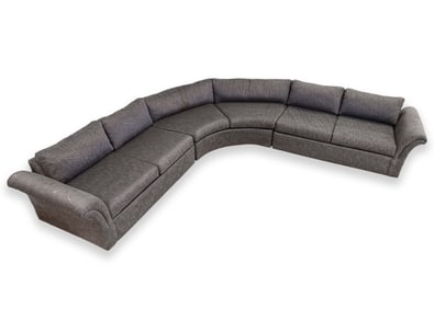 Milo Baughman for Thayer Coggin Contemporary Modern Curved 3 pc Sectional Sofa