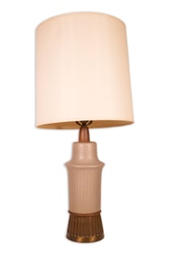 Jane and Gordon Martz Ceramic and Walnut Mid Century Modern 1960s Table Lamp