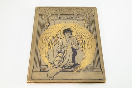 The Raven 1st Edition 1884 Illuminated Antique Book by Edgar Allen Poe & Gustave Dore