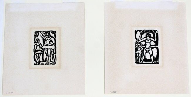 Georges Rouault Jongleur Dancers Woodcut Etching 1930s Antique Art Deco Unframed (1 of 4)