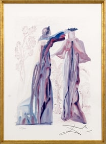 Salvador Dali Divine Comedy The Last Oratories of Virgil (FO 105) PU 27 Woodcut Framed 1963