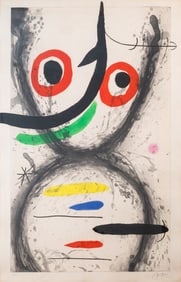 Joan Miro Prise a l’hamecon (D. 515) Signed Aquatint & Etching with Carborundum H.C. 1969