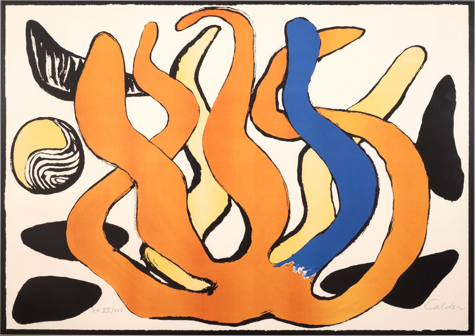 Alexander Calder Red, Yellow & Blue Coral With Shells Signed Lithograph XIX/XXV (1 of 10)