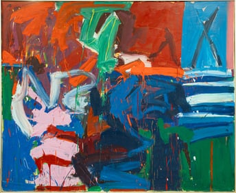 Burton Dickerson Untitled (1977) Signed Postmodern Abstract Expressionist Oil on Canvas 1977
