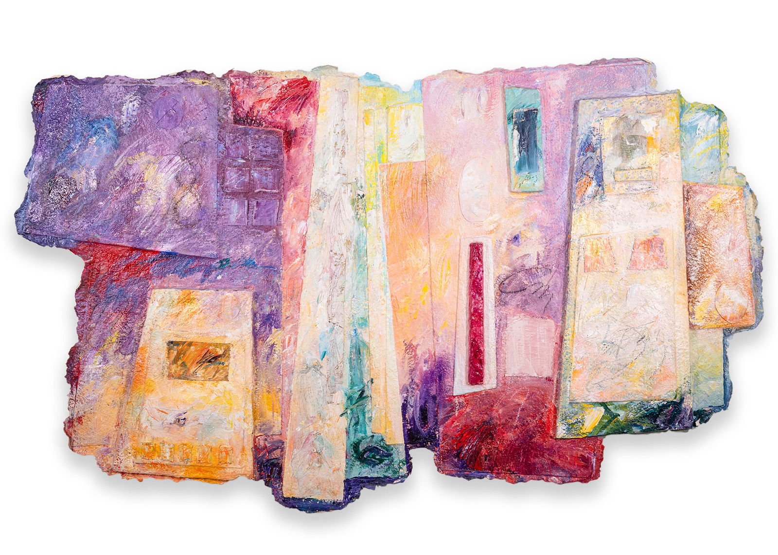 Nancy Thayer Contemporary Modern Handmade Paper Mixed Media Wall Sculpture (1 of 8)