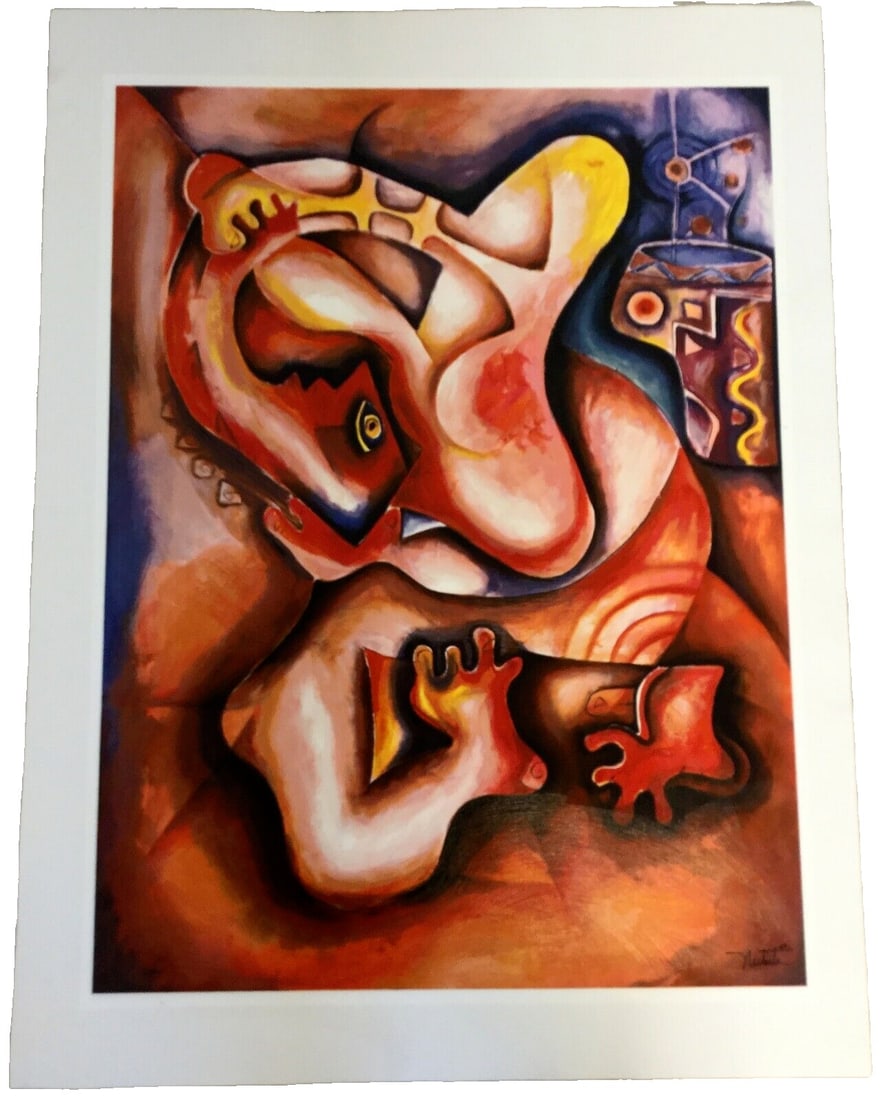 Alexandra Nechita Crawling in Doubt Signed Serigraph Contemporary Modernist Unframed (1 of 3)