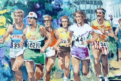 Wayland Moore Maraton Framed Serigraph Marathon Signed 1978 67/300 Mid Century Modern
