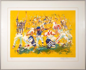 Leroy Neiman Touchdown Signed Contemporary Serigraph 132/300 Framed