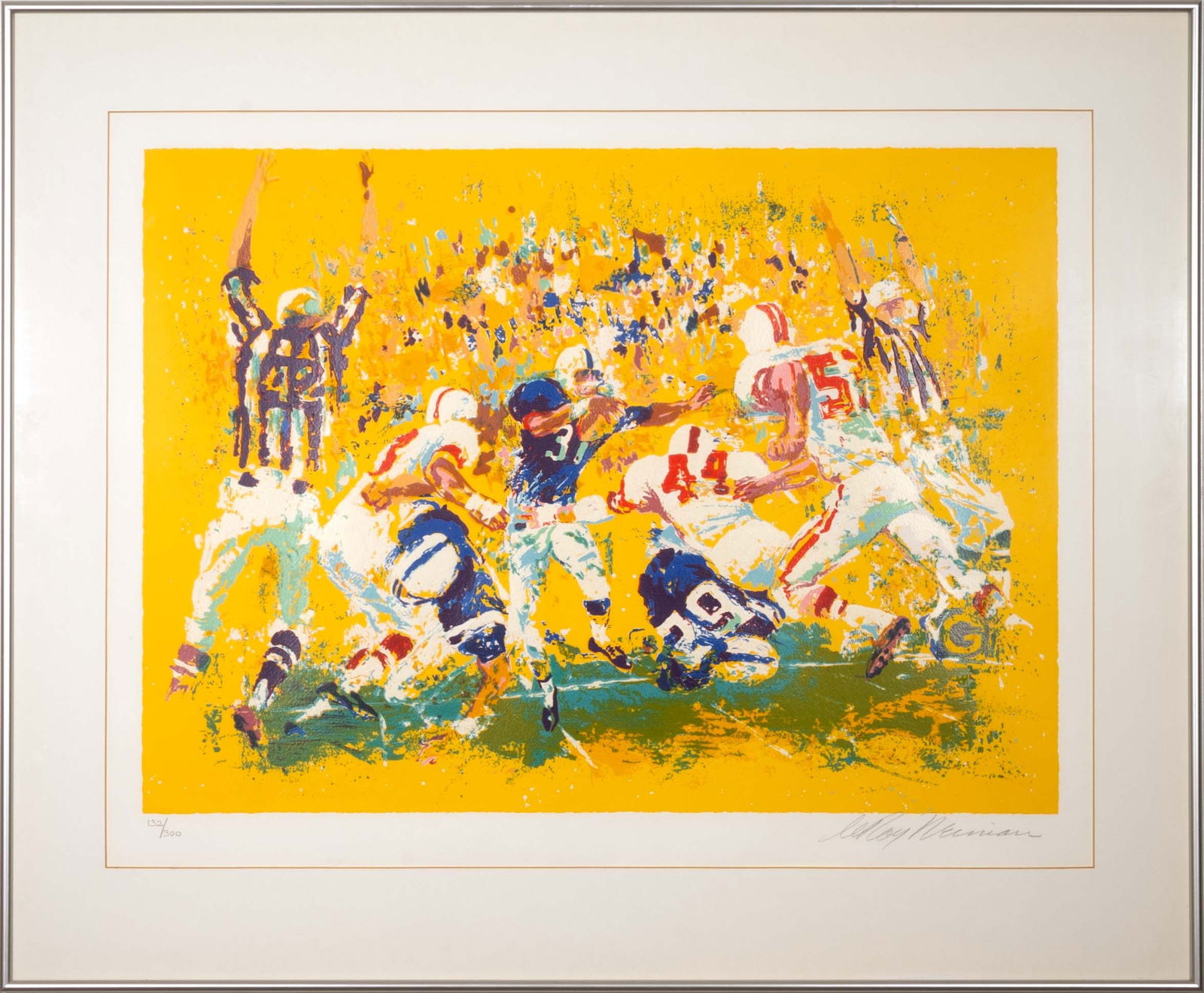 Leroy Neiman Touchdown Signed Contemporary Serigraph 132/300 Framed (1 of 10)