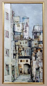 Pawel Kontny Signed Modern Impressionist Oil Painting on Canvas Framed