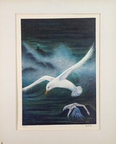 Celebrity Art Kim Novak The Gull Signed Modern Lithograph 33/750 1973