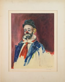 Celebrity Art Red Skeleton The Clown Signed Modern Lithograph 33/750 1973
