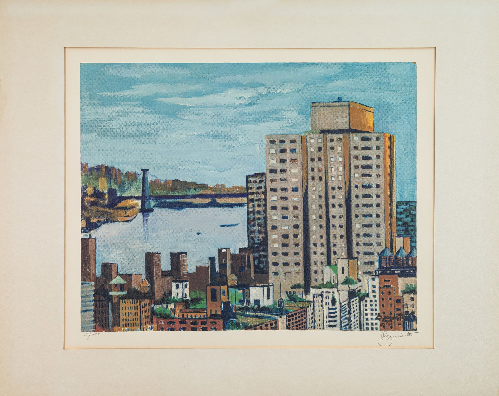 Celebrity Art Tony Bennett New York Signed Modern Lithograph 33/750 1973 (1 of 4)