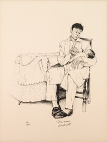 Norman Rockwell Two O’ Clock Feeding American Family Portfolio Signed Lithograph 69/200 1973