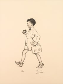 Norman Rockwell Teacher’s Pet American Family Portfolio Signed Lithograph on Paper 69/200 1973
