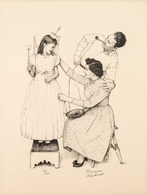 Norman Rockwell Debut American Family Portfolio Signed Lithograph on Paper 69/200 1973