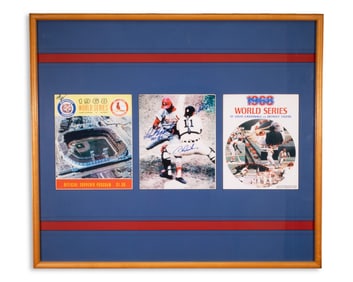 Lou Brock Autographed 1968 World Series Souvenir Program Vintage Sports Memorabilia